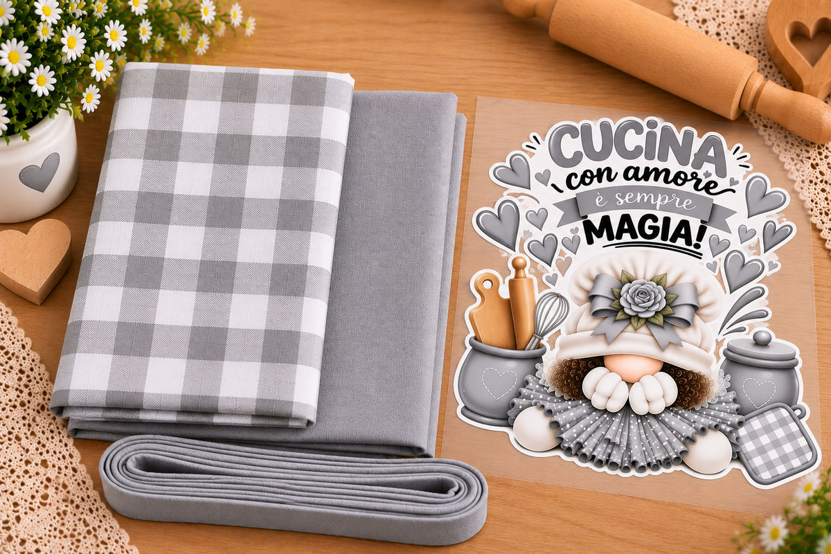 Kit Tessuti con Stampa DTF – Linea Home Cucina