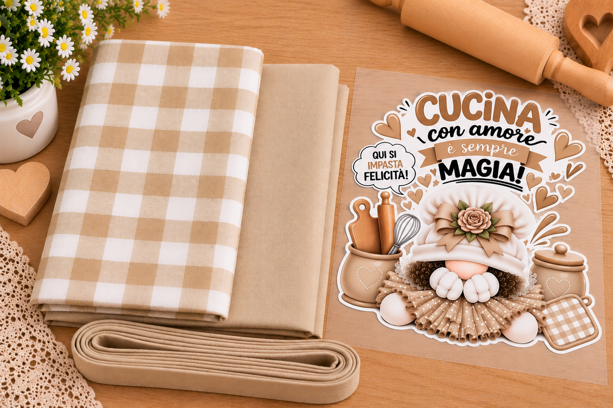 Kit Tessuti con Stampa DTF – Linea Home Cucina