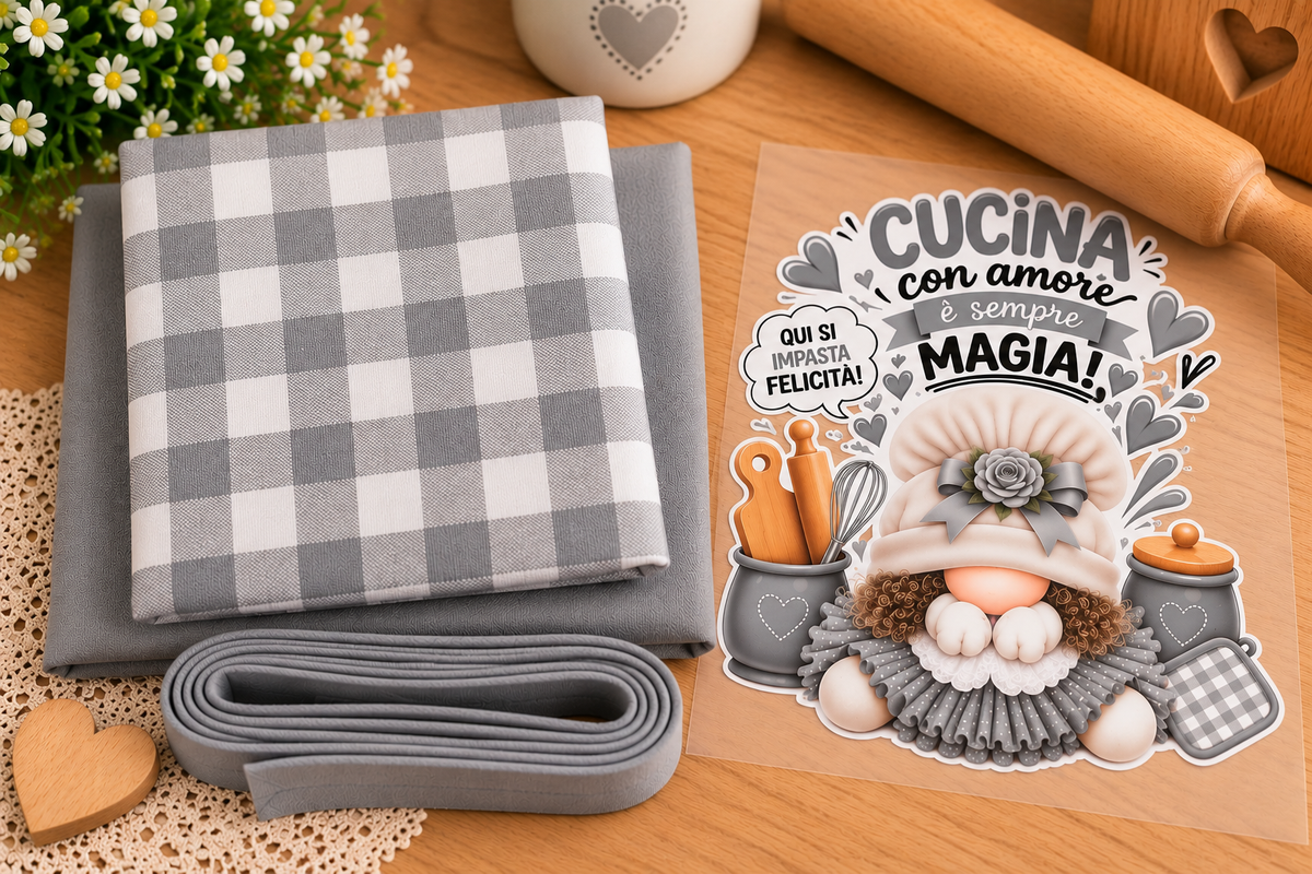Kit Tessuti con Stampa DTF – Linea Home Cucina