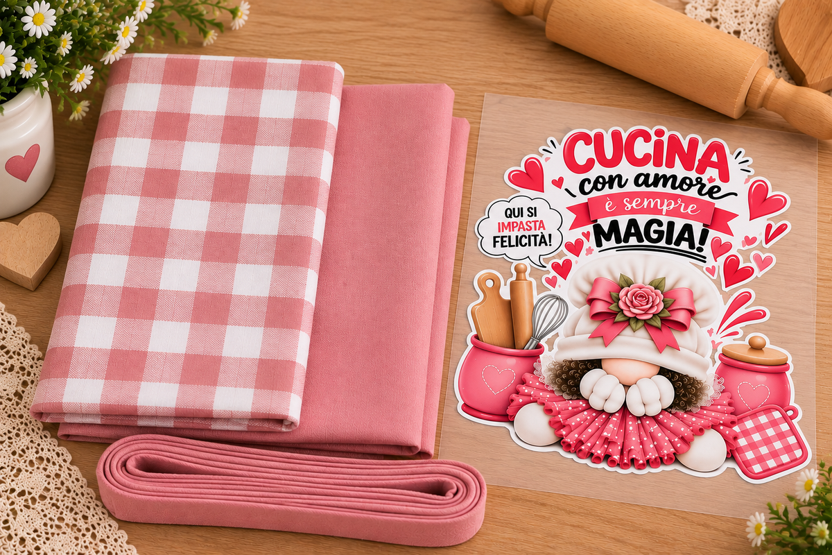 Kit Tessuti con Stampa DTF – Linea Home Cucina