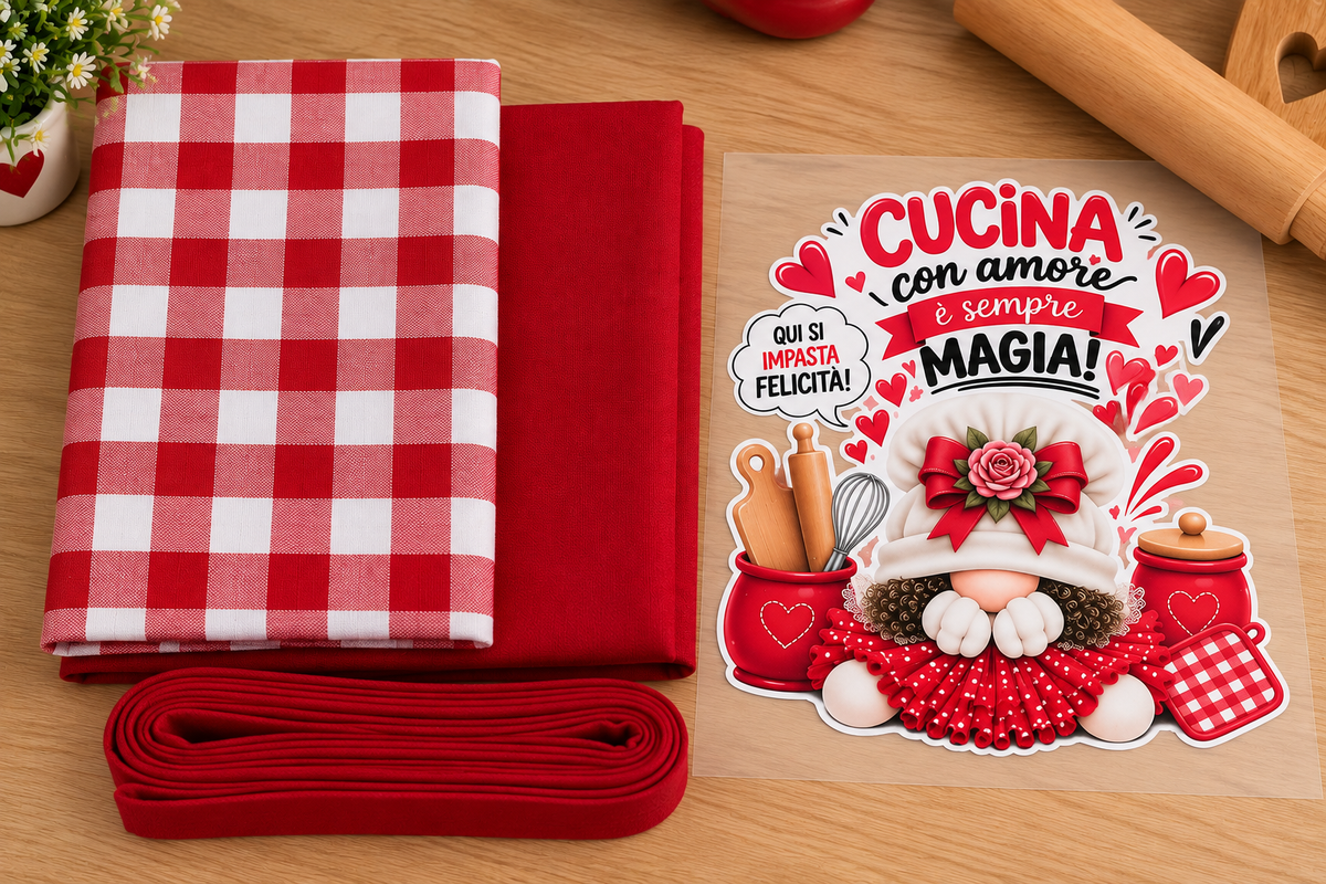 Kit Tessuti con Stampa DTF – Linea Home Cucina