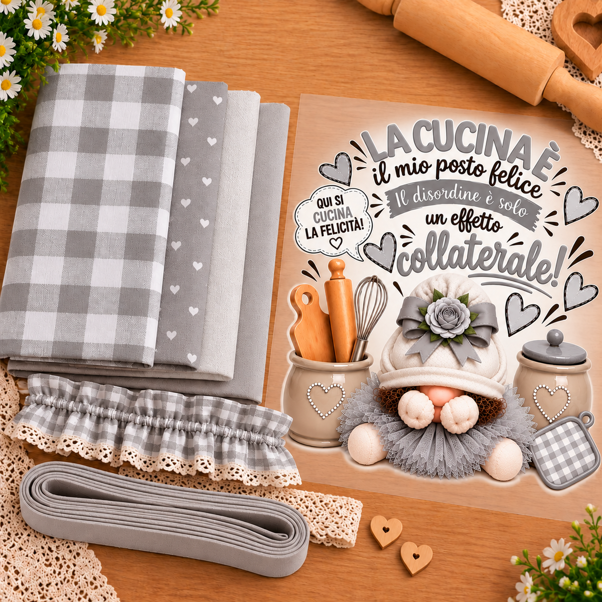 Kit Tessuti con Stampa DTF – Linea Home Cucina
