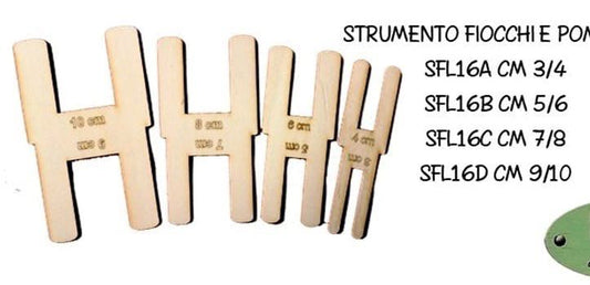 Strumento per Fiocchi e Pompon - Set Misure Multiple