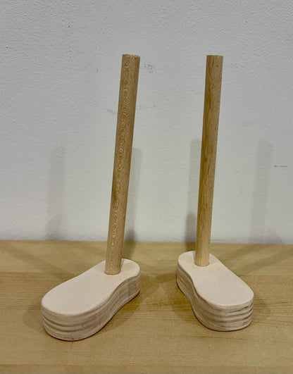 Strutture in Legno Artigianali per Gnomi: gambine+piedini+ base corpo