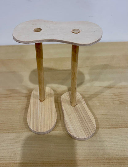 Strutture in Legno Artigianali per Gnomi: gambine+piedini+ base corpo